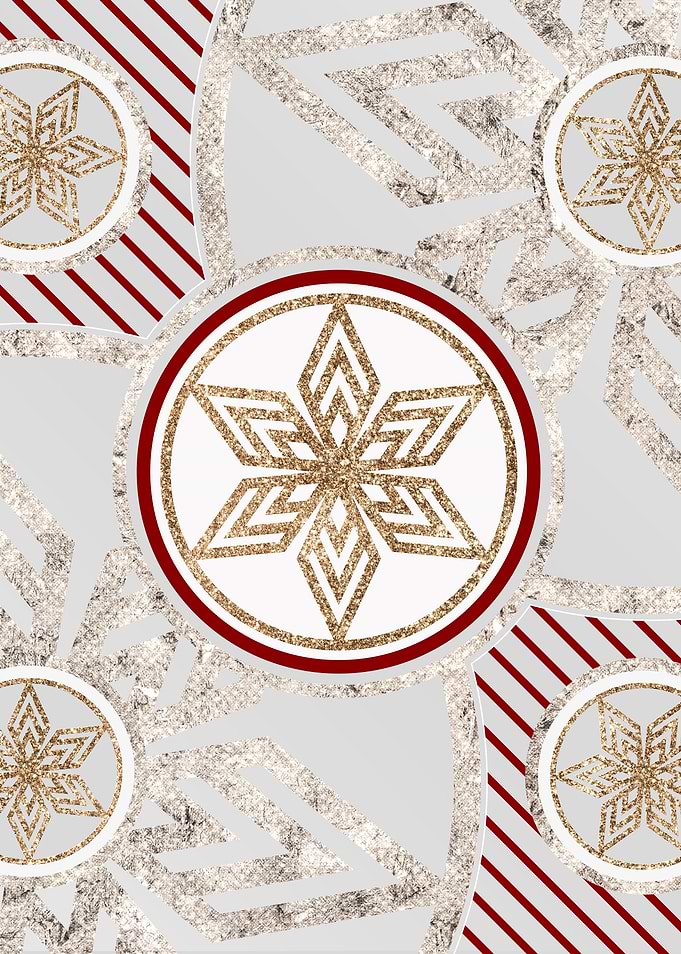 Silver Gold and Red Glyph