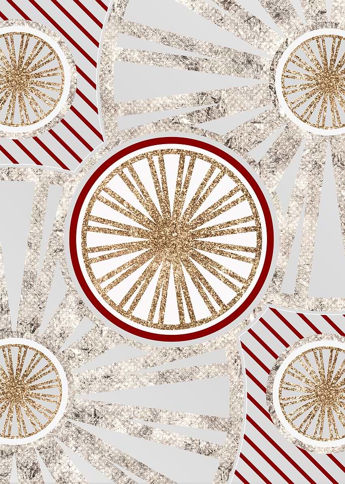 Merry Red and White Glyph
