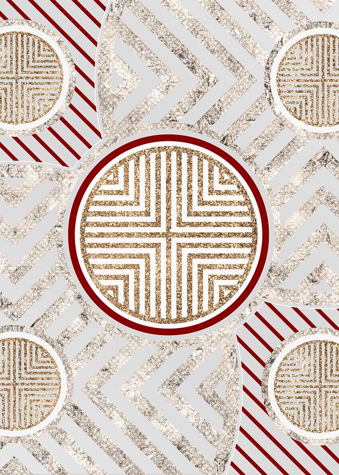 Merry Red and White Glyph