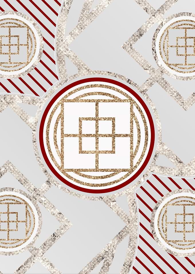 Merry Red and White Glyph