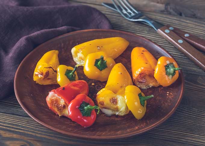 Stuffed mini sweet peppers