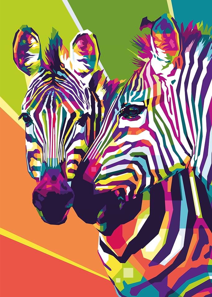 Zebra wpap popart portrait