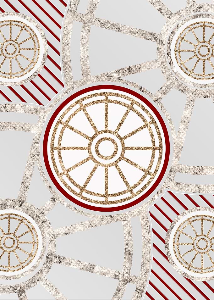 Merry Red and White Glyph