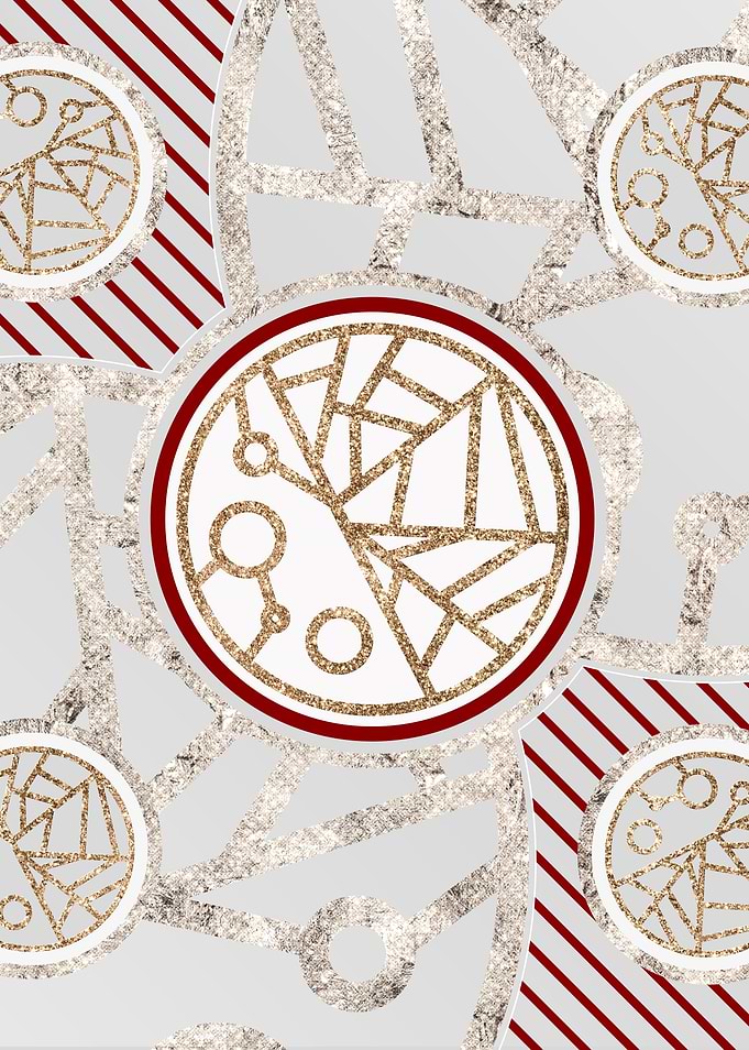 Merry Red and White Glyph