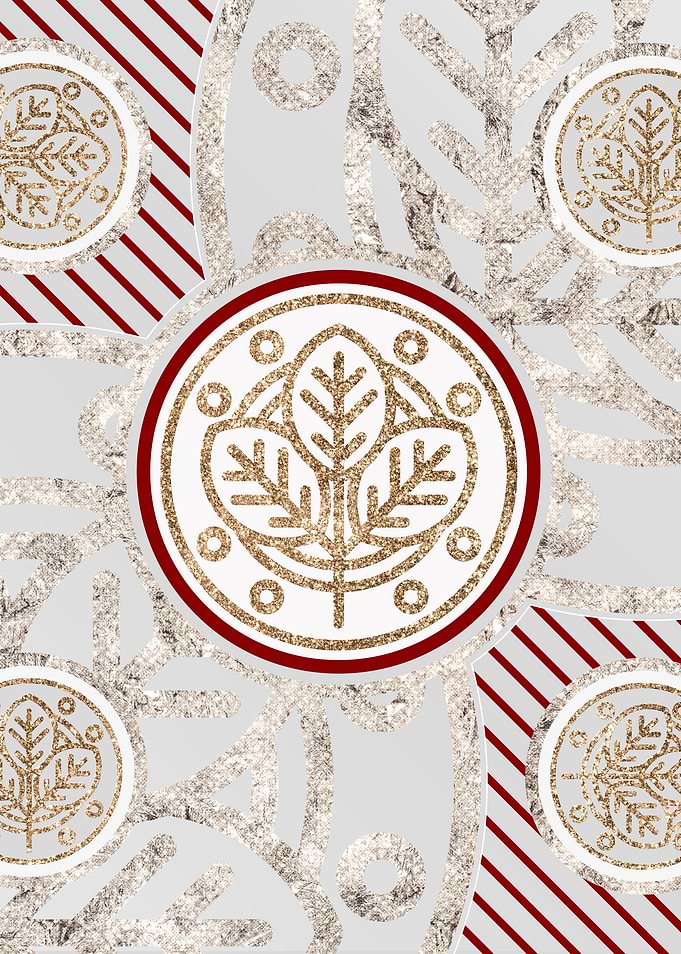 Merry Red and White Glyph