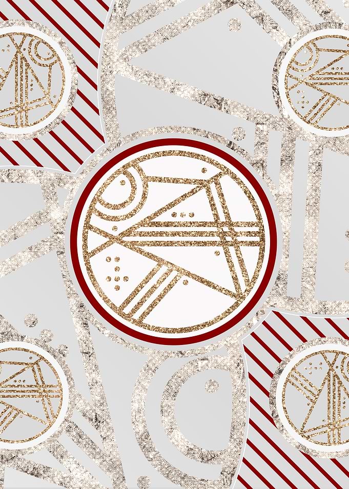 Geometric Gold and Silver