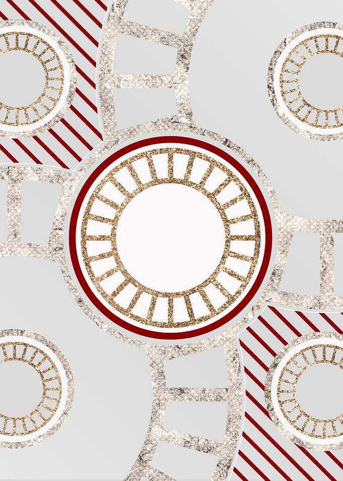 Merry Red and White Glyph