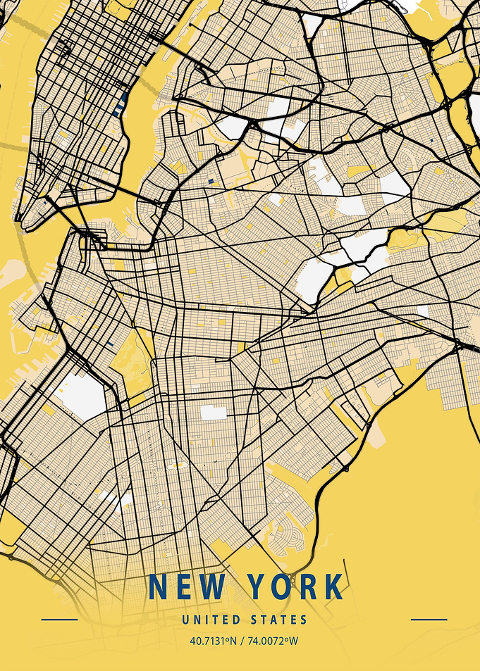 New York Map USA