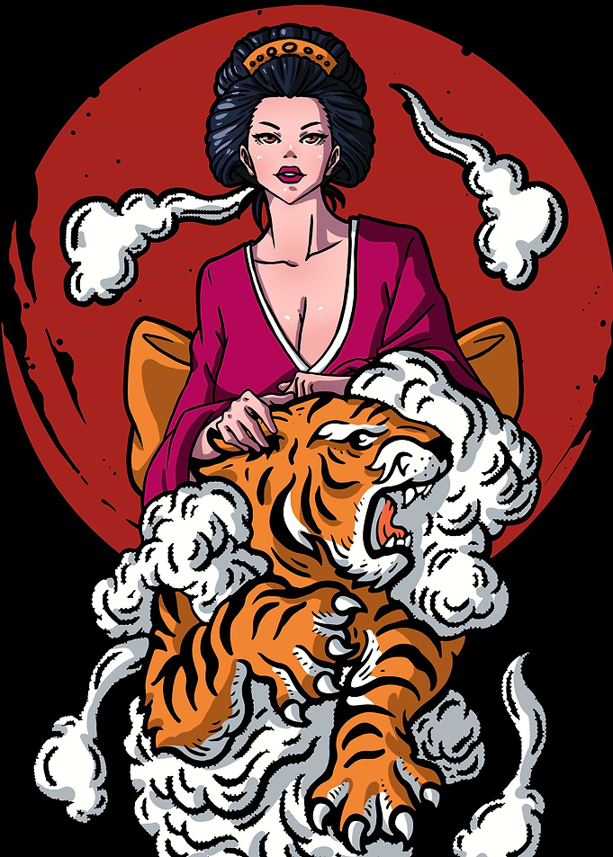 Anime Geisha Tiger