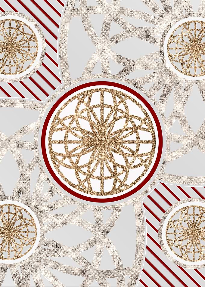 Merry Red and White Glyph