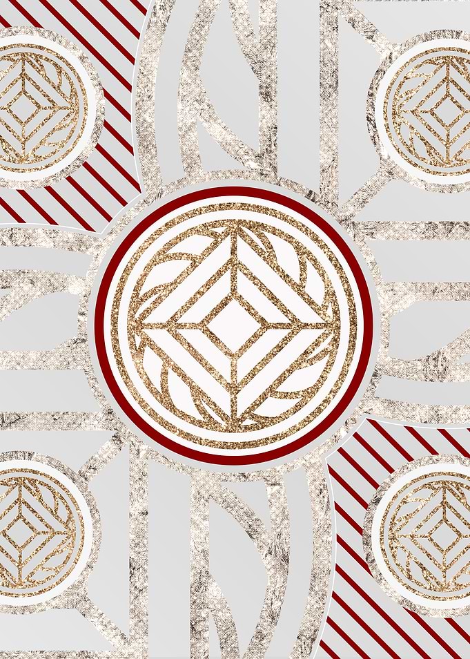 Merry Red and White Glyph
