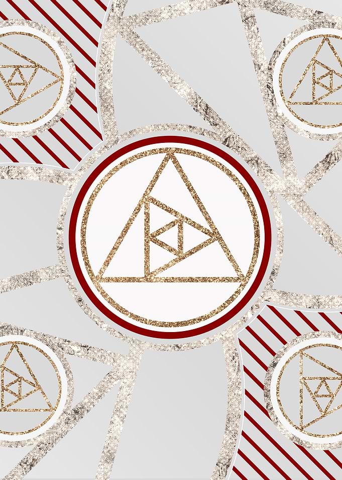 Merry Red and White Glyph