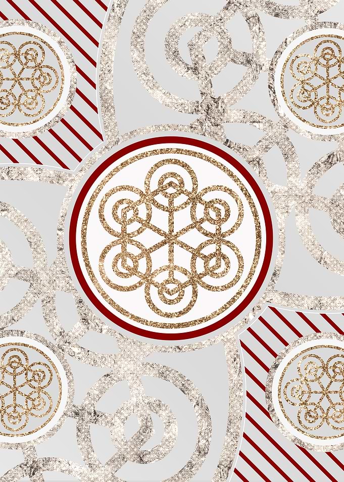 Merry Red and White Glyph