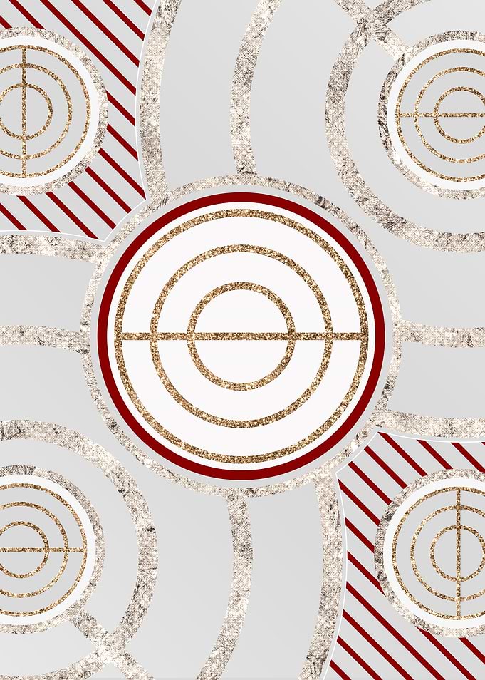 Merry Red and White Glyph
