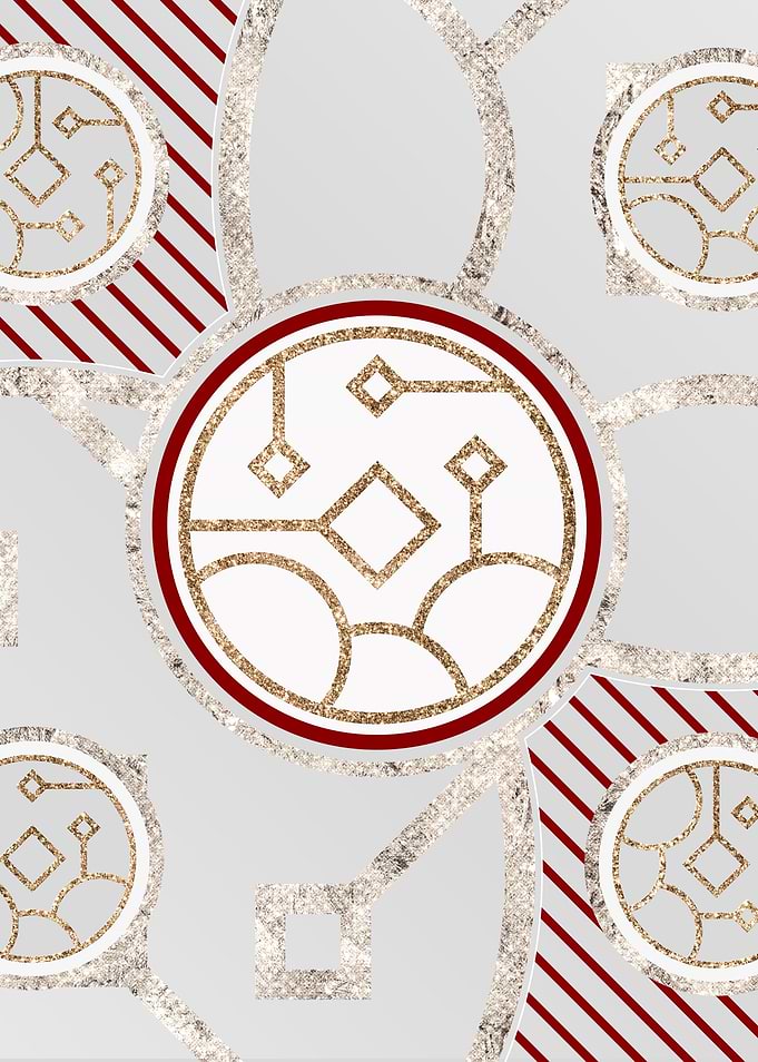 Merry Red and White Glyph