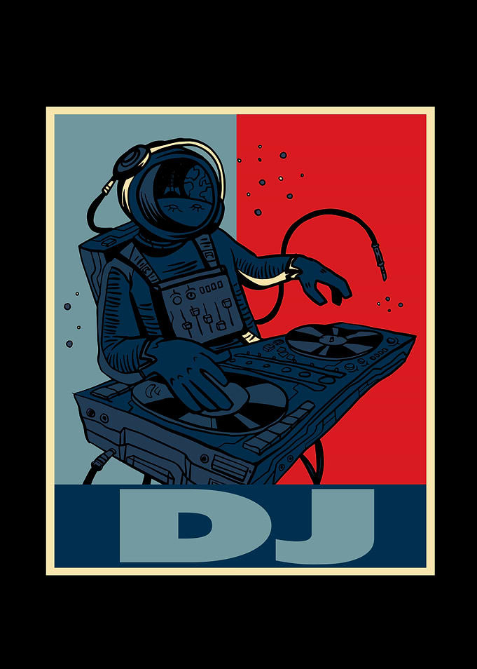 Dj Astronaut Poster