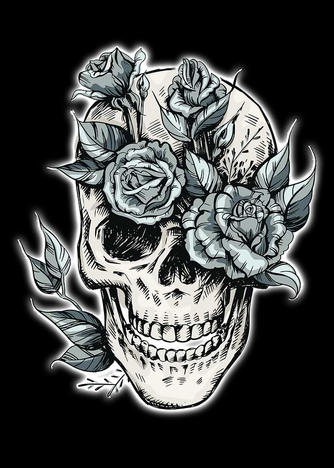 Flower skull