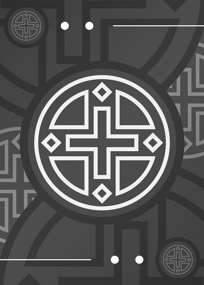 Steel Gray Geometric Glyph