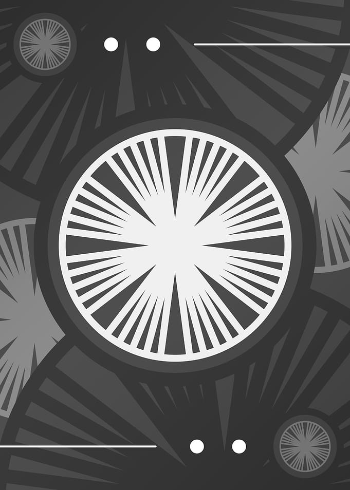 Steel Gray Geometric Glyph