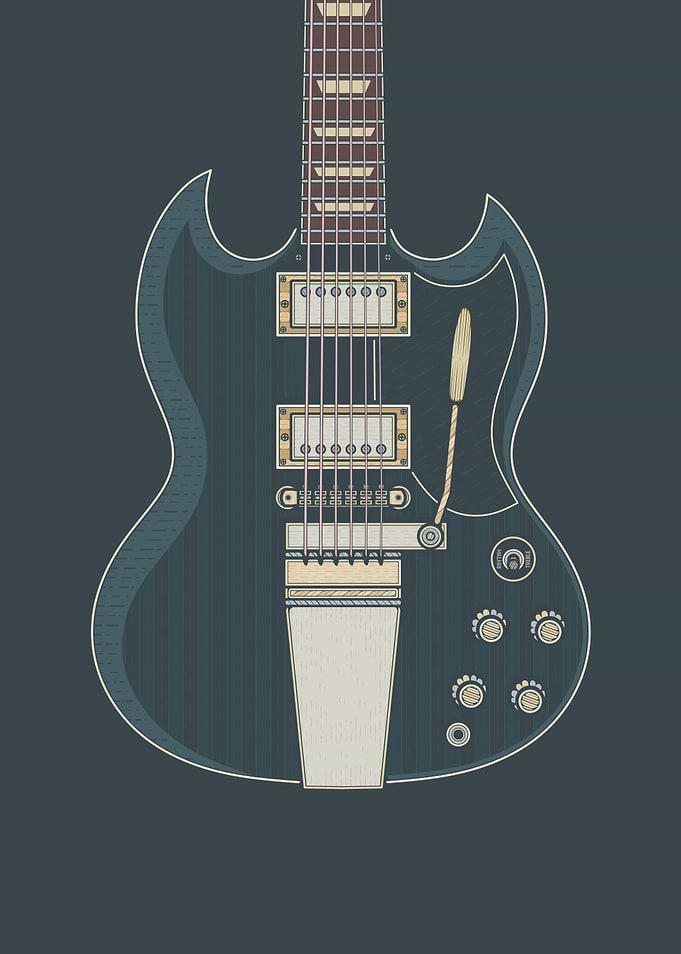 Dark Rock Solid Guitar