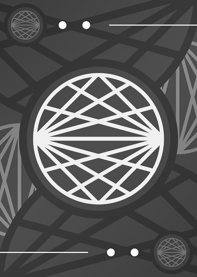 Steel Gray Geometric Glyph