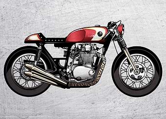 Motorbike wall poster 8