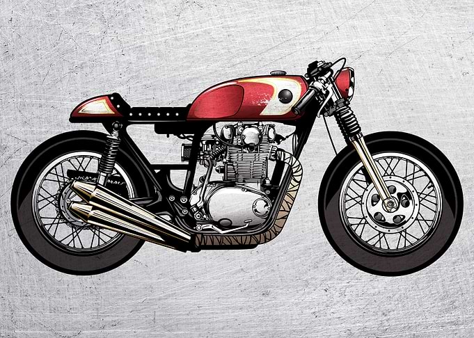 Motorbike wall poster 8