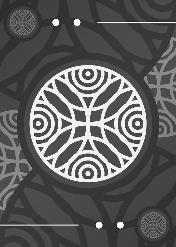 Gray Geometric Mandala