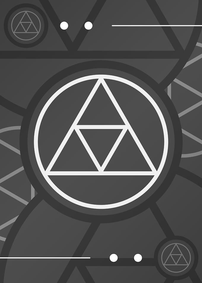 Steel Gray Geometric Glyph