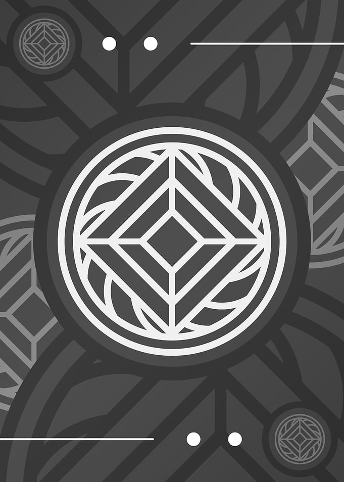 White Gray Geometric Glyph