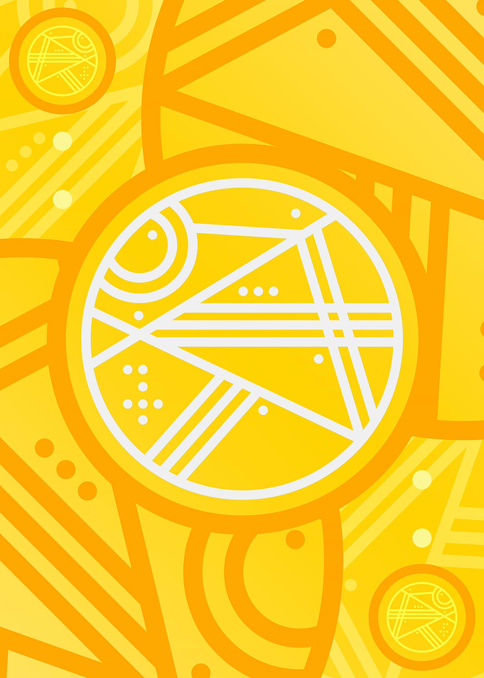 Happy Yellow Orange Glyph