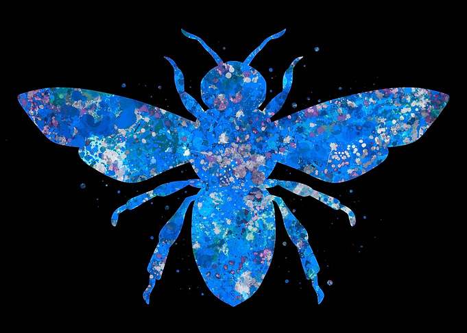 Bumblebee blue abstract