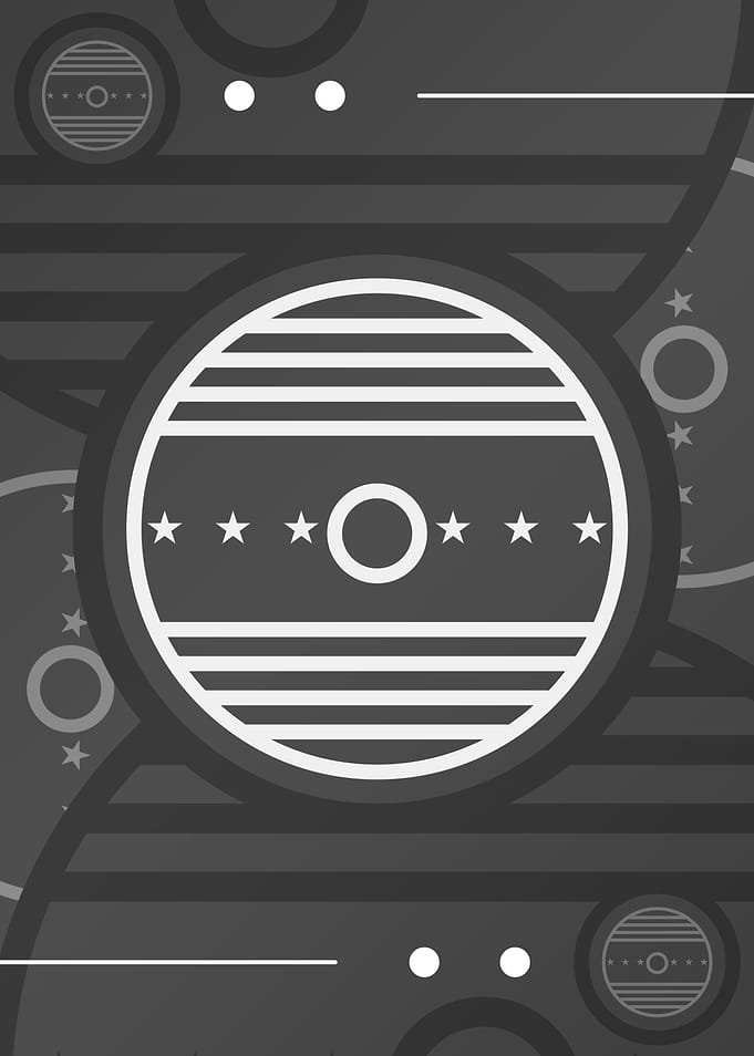 Steel Gray Geometric Glyph