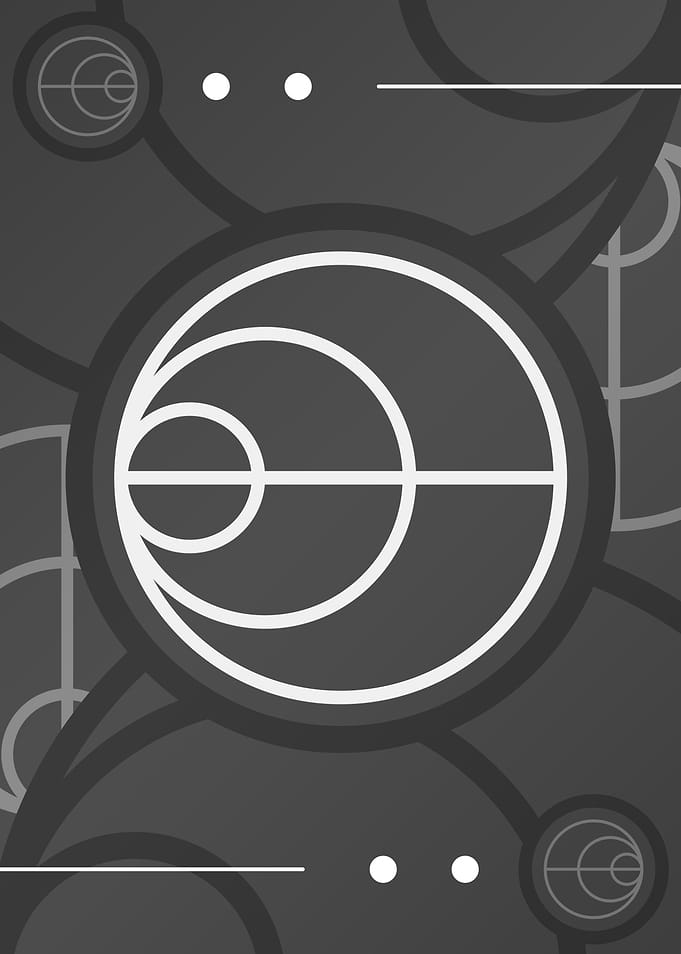 Steel Gray Geometric Glyph