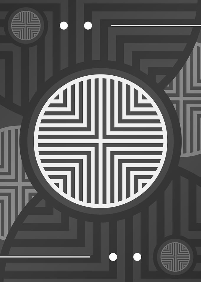 Steel Gray Geometric Glyph