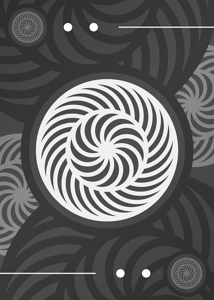 White and Gray Circle Art