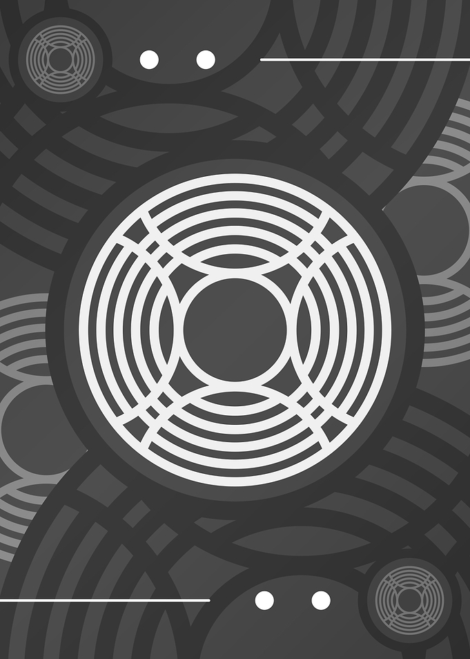 Steel Gray Geometric Glyph