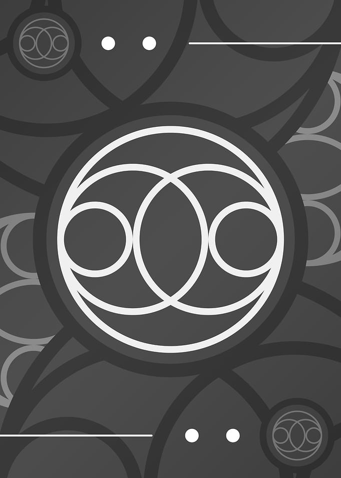 Steel Gray Geometric Glyph