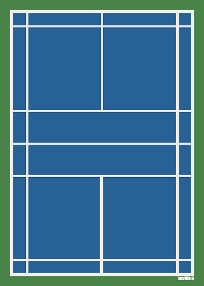 Sports Badminton Court Art