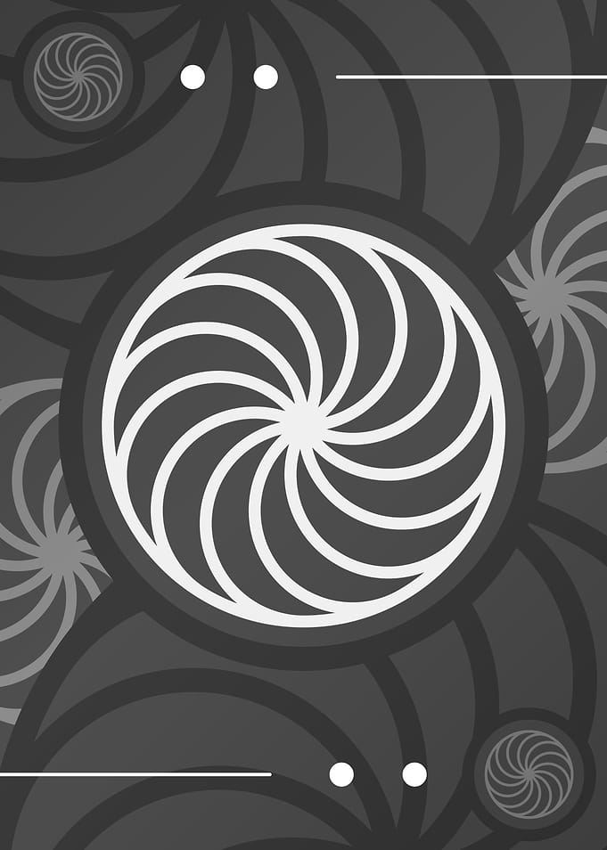 Steel Gray Geometric Glyph