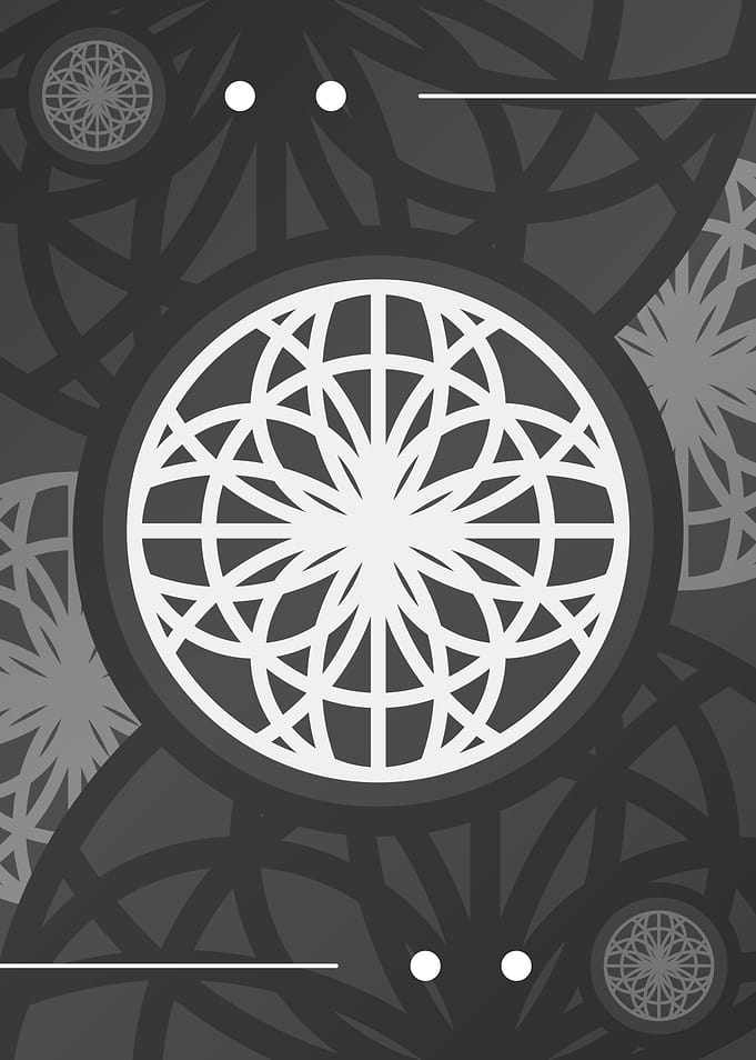 Steel Grey Geometric Glyph