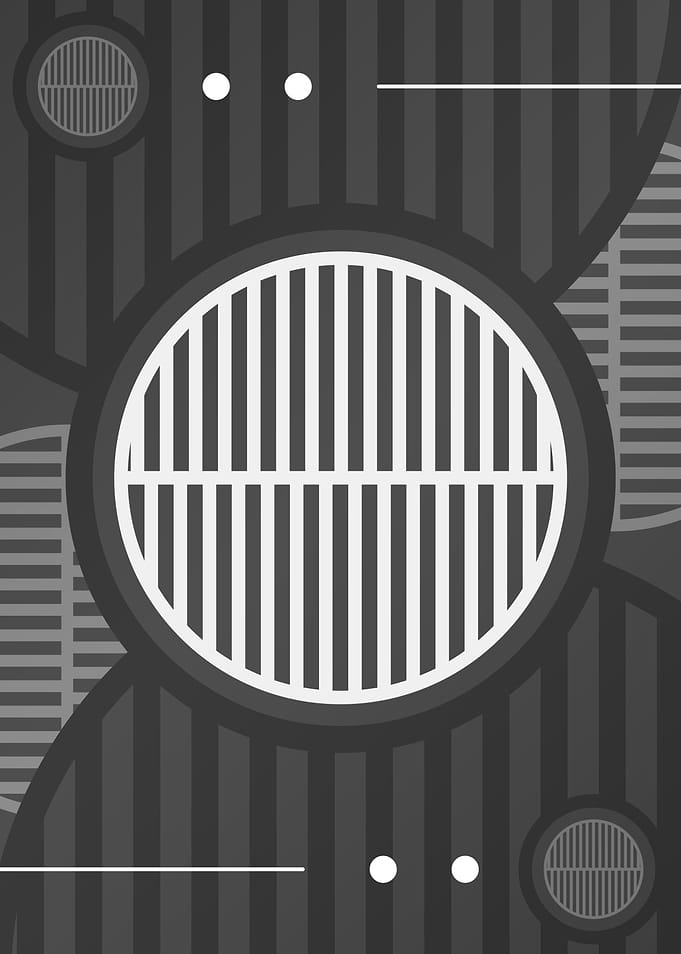 Steel Gray Geometric Glyph