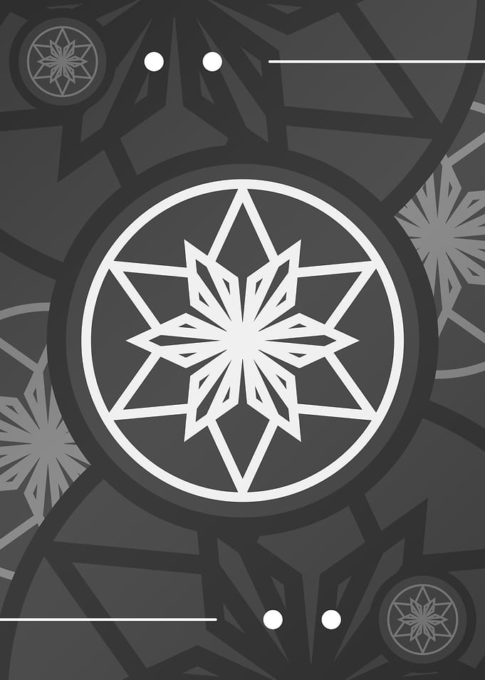 Steel Gray Geometric Glyph