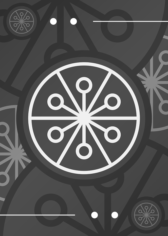 Steel Gray Geometric Glyph