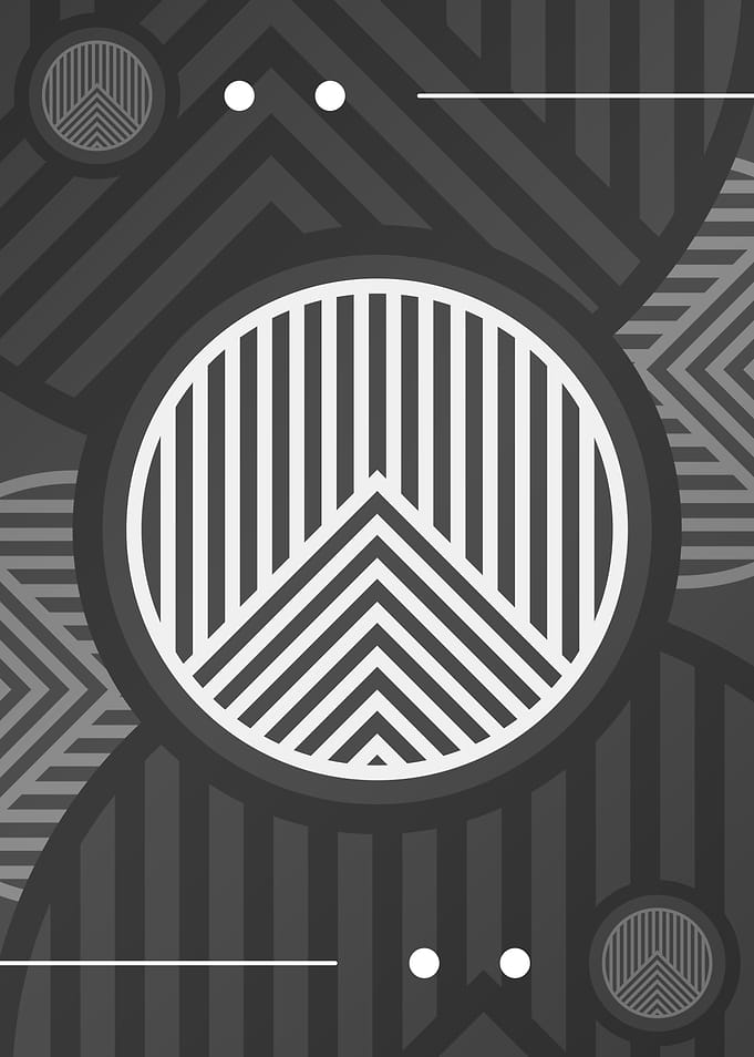Steel Gray Geometric Glyph
