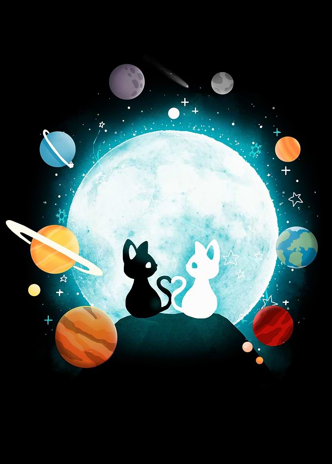 Cat Moon Planets
