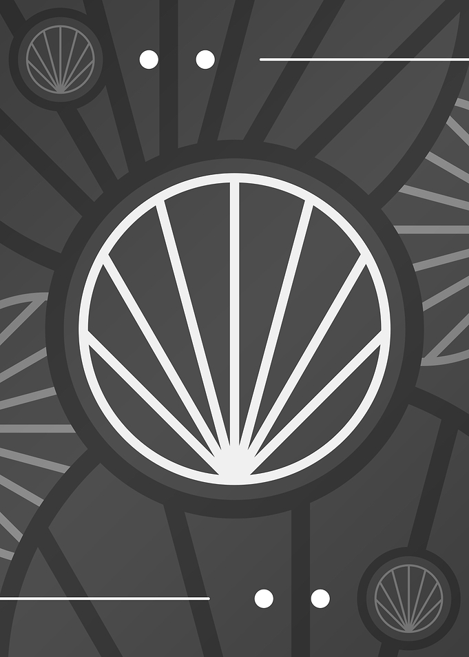 Steel Gray Geometric Glyph
