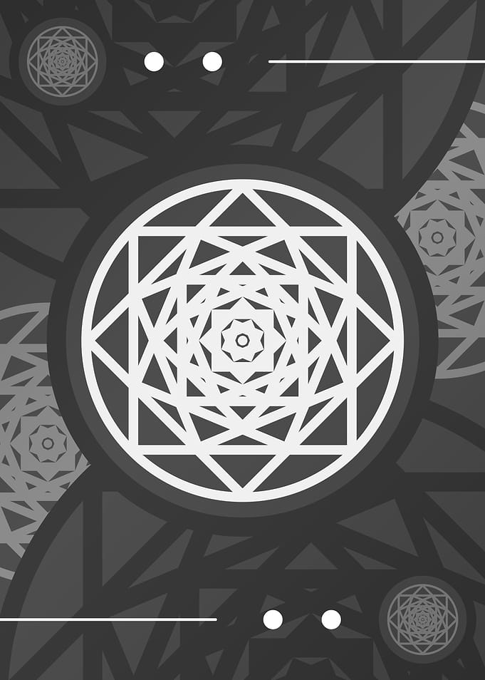 Steel Gray Geometric Glyph