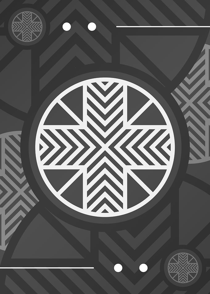 Steel Grey Geometric Glyph