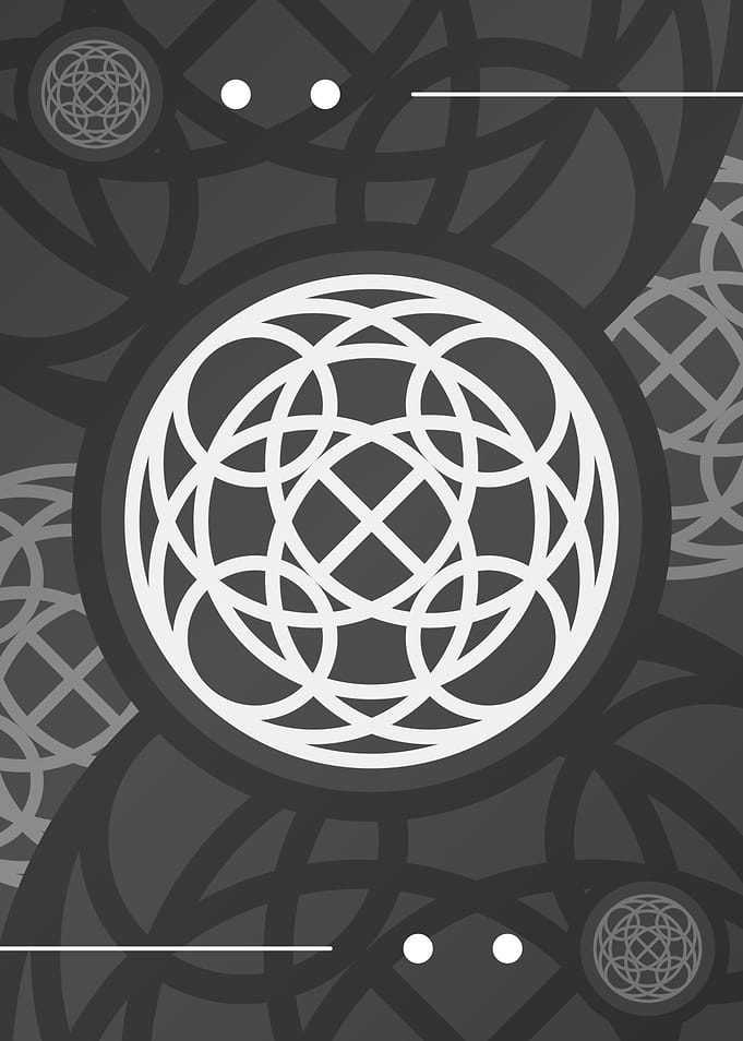 Steel Gray Geometric Glyph